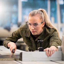 NoCry Safety Glasses with Clear Anti Fog Scratch Resistant Wrap-Around Lenses and No-Slip Grips, UV Protection. Adjustable