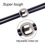 Jdesun 20 Pieces Eyeglass Chain Ends,Adjustable Metal Silver Bead Rubber Ends Connectors for Eye Glasses Holder Necklace Chain