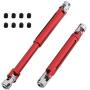 Hobbypark Machined Aluminum Center Drive Shaft for Redcat Everest Gen7 Sport / Pro Upgrade Parts (Set of 2) (Red)