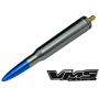 VMS Racing 50 Cal Caliber GUNMETAL BLUE TIP BULLET ANTENNA Heavy Gauge CNC Machined Billet Aluminum Short Compatible with GMC SIERRA 1500 2500 3500 07-19