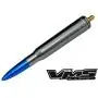 VMS Racing 50 Cal Caliber GUNMETAL BLUE TIP BULLET ANTENNA Heavy Gauge CNC Machined Billet Aluminum Short Compatible with GMC SIERRA 1500 2500 3500 07-19