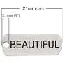 JGFinds Inspirational Message Charm Pendants, Silver Tone (50 Random Pieces)