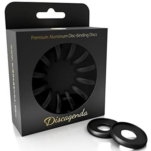 Discagenda Aluminum Disc-Binding Discs 33mm 1.3in 12 Piece Set Black