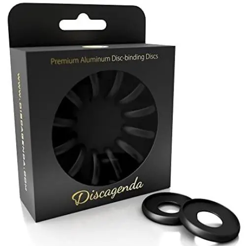 Discagenda Aluminum Disc-Binding Discs 33mm 1.3in 12 Piece Set Black