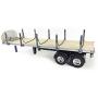 Hercul 1/14 2Axle RC Tractor Flatbed Semi Trailer Truck for DIY TMY Model