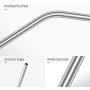 Stainless Steel Straws, U-Taste Metal Drinking Straws Reusable Extra Long with Storage Bag for 20oz 30oz Tumbler Cups Mugs Set of 8 (4 Bent + 4 Straight + 2 Cleaning Brush, Silver)