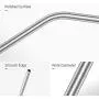 Stainless Steel Straws, U-Taste Metal Drinking Straws Reusable Extra Long with Storage Bag for 20oz 30oz Tumbler Cups Mugs Set of 8 (4 Bent + 4 Straight + 2 Cleaning Brush, Silver)