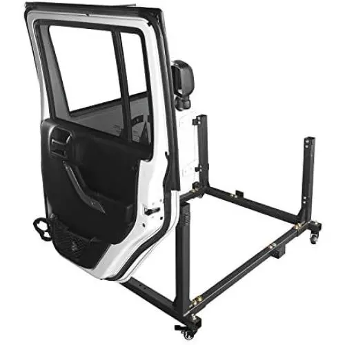 Hooke Road Door Hanger Storage Rack Movable Cart Door Holder Sliding Bracket Compatible with Jeep Wrangler JK JL & Gladiator JT 2007-2021 Hooke Road Door Hanger Storage Rack Movable Cart Door Holder Sliding Bracket Compatible with Jeep Wrangler JK JL & Gladiator JT 2007-2021