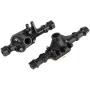 Drfeify Rear Axle Housing, 1/10 RC Metal Front Rear Axle Housing Cover Rear Axle Housing Compatible with Traxxas TRX4(Black)