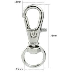 50 pcs Swivel Clasps Lanyard Snap Hook,cnomg Metal Swivel Lanyard Snap Hook Lobster Claw Clasp
