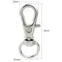 50 pcs Swivel Clasps Lanyard Snap Hook,cnomg Metal Swivel Lanyard Snap Hook Lobster Claw Clasp