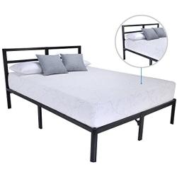 V&LX 14 inch Tall Heavy-Duty Steel Slats/1.0T Steel Frame/V1402/ Head Support/Bed Frame/Platform Bed (Queen)