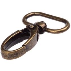 1-inch Antique Brass Curved Lobster Clasps Swivel Trigger Clips Snap (Pack of 20)