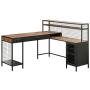 Sauder Boulevard Café L-Shaped Desk, Vintage Oak finish