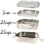 Stainless Steel Bento Box Lunch Box, A Large Metal 3 Tier Tiffin Food Container Snack Lunchbox For Boys Girls Teens Kids & Adults, Eco Friendly Meal Prep Food Container Storage For School or Work