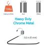 IPOW Pants Hangers 24 Pack Heavy Duty Hangers Open Ended Metal Pant Hangers Jeans Hanger Trouser Slack Hangers Space Saving Pants Hangers Anti-Rust Chrome Metal Non Slip Rubber Coating Easy Slide
