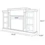 Della 1400-Watt Electric Fireplace in Grey with Built-in Bookshelves and an Enhanced Log Display