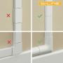 D-Line White Medium Cord Cover Kit, 13FT Self-Adhesive Wire Hider, Cable Raceway to Hide Wires on Wall, Cable Management - 4 x 39in Lengths and Accessories