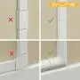 D-Line White Medium Cord Cover Kit, 13FT Self-Adhesive Wire Hider, Cable Raceway to Hide Wires on Wall, Cable Management - 4 x 39in Lengths and Accessories