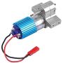 RC Gearbox, Metal Gear Box Speed Change with 370 Brush Motor for WPL 1633 RC Car(Silver)