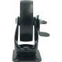 FactorDuty 4 All Black Metal Swivel Plate Caster Wheels w/Brake Lock Heavy Duty High-Gauge Steel (4'' with Brake)