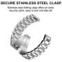 Valkit Compatible with Galaxy Watch 46mm/Galaxy Watch 3 45mm Bands, 2 Pack 22mm Stainless Steel Solid Wristbands Metal Straps for Samsung Galaxy Watch 3/Galaxy Watch 46mm/Gear S3 Frontier/Ticwatch Pro