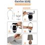 TooToo Star Lamp Shade Harp Holder and Light Base UNO Fitter Adapter Converter Finial Set, Detachable Parts (Silver, E27 Adapter, 9.5 inch)