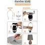 TooToo Star Lamp Shade Harp Holder and Light Base UNO Fitter Adapter Converter Finial Set, Detachable Parts (Silver, E27 Adapter, 9.5 inch)