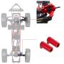 DAPENGNIAO Metal Front Steering Knuckles C Hub Carrier Rear Axle Lock Out Set Suitable for Axial SCX10 II 90046 90047 RC Car Parts Accessories (Color : Black)