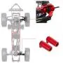 DAPENGNIAO Metal Front Steering Knuckles C Hub Carrier Rear Axle Lock Out Set Suitable for Axial SCX10 II 90046 90047 RC Car Parts Accessories (Color : Red)