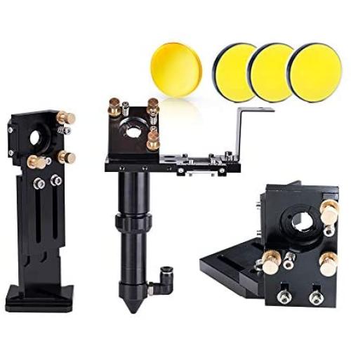 Cloudray C Series CO2 Head Set with 1 PCS USA CVD Focus Lens D20mm FL63.5mm and 3 PCS Si Mirrors D25mm (Set A)