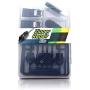 Zipper Slider Repair Replacement Kits for Conceal (2sets) & Metal (2sets) Zipper - Chain Width No.5 (15/64 inch, 6.0mm) or No.6 (16/64 inch, 6.5mm) - Godo Zippy Set2B