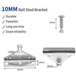 OTUAYAUTO 10mm Ball Stud Bracket for Gas Spring/Prop/Lift Support/Struts, 2Pcs