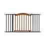 Summer Decorative Wood & Metal Safety Baby Gate, New Zealand Pine Wood and a Slate Metal Finish – 32” Tall, Fits Openings up to 36” to 60” Wide, Baby and Pet Gate for Doorways