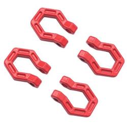 4Pack Mirthobby RC Car Trailer Buckle,Metal Tow Shackle Front Bar Rescue Lock Hook Ring for Axial SCX10 Tamiya CC01 D90 Traxxas 1/10 RC Climbing Crawler Car