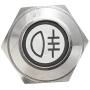 ESUPPORT 12V Car Vehicle Red LED Light Rear Fog Push Button Metal Toggle Switch 16mm