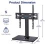 Rentliv Wooden Base Universal TV Stand- Table Top TV Base Stand for 37 to 55 inch TVs - Height Adjustable TV Mount Stand ,VESA 400 x 400mm