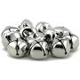 1.5 Inch 36mm Extra Large Giant Jumbo Craft Silver Jingle Bells Bulk 100 Pieces