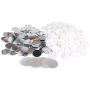 CO-Z 500-Piece 25mm/1 inch Blank Button Badge Parts Set for Button Making Machine, Metal Shells Clear Mylar and Plastic Base Components, DIY Arts Crafts Supplies for Gifts, Presents, Souvenirs