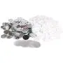 CO-Z 100-Piece 58mm/2.25 inch Blank Button Badge Parts Set for Button Making Machine, Metal Shells Clear Mylar and Plastic Base Components, DIY Arts Crafts Supplies for Gifts, Presents, Souvenirs