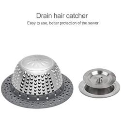 LEKEYE Drain Hair Catcher/Bathtub Drain Cover/Drain Protector for Pop-Up & Regular Drains(Patented Product)