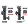 Anwenk Camera Flash Speedlite Mount Swivel Light Stand Bracket with Umbrella Reflector Holder for Camera DSLR Nikon Canon Pentax Olympus and Other DSLR Flashes Studio Light LED Light, 1Pack