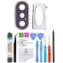 OmniRepairs OEM Rear Facing Glass Camera Lens Replacement with Metal Frame Bracket Bezel Compatible for iPhone X and iPhone Xs Models with Repair Toolkit (Gold)