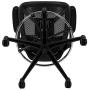 Flash Furniture Mid-Back Transparent Black Mesh Drafting Chair with Black Frame and Flip-Up Arms