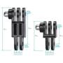 Adjust Arm Straight Joints Mount, Long and Short Same Direction Straight Joints Mount for Hero 9 8 7 6 5 4 3 3+ 2 1 and SJ4000, SJ5000, SJ7000, and Xiaomi YI