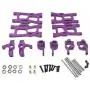 Tongina Upgrade Metal Front/Rear Swing Arms & Steering Hub C Seat Parts Kit for WLtoys 144001 RC Car Replacements - Purple Tongina Upgrade Metal Front/Rear Swing Arms & Steering Hub C Seat Parts Kit for WLtoys 144001 RC Car Replacements - Purple