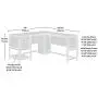 Sauder Edge Water L-Shaped Desk, L: 59.06'' x W: 58.74'' x H: 29.57'', Chalked Chestnut Sauder Edge Water L-Shaped Desk, L: 59.06'' x W: 58.74'' x H: 29.57'', Chalked Chestnut