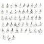 WOCRAFT 130Pcs ABC Letter Alphabet Mini A-Z Letter Charms for Personalization Jewelry Making Alphabetic Loose Beads Set DIY Crafts Charms for DIY Necklace Bracelet Set of 5 (10932)