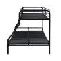 Amazon Basics Heavy Duty Twin-Over-Full Metal Bunk Bed, Easy Assembly with Enhanced Upper-Level Guardrail, Black Amazon Basics Heavy Duty Twin-Over-Full Metal Bunk Bed, Easy Assembly with Enhanced Upper-Level Guardrail, Black