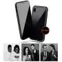 MIMEI Privacy Magnetic Case for iPhone Xs MAX 6.5inch, Clear Double Sided Tempered Glass [Magnet Absorption Metal Bumper Frame] Thin Anti-Spy 360 Full Protective Phone Case 5.8 (Black, Xs MAX 6.5'')